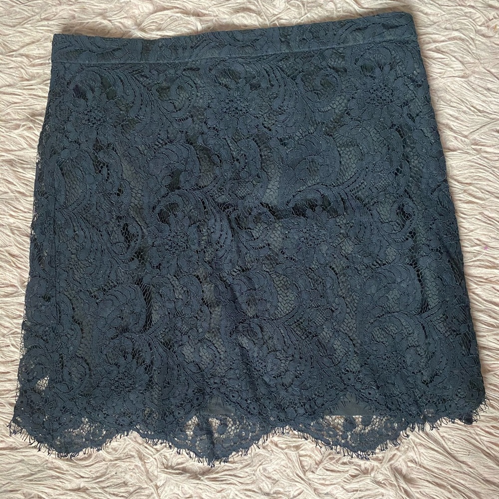 Black Lace Pencil Skirt
